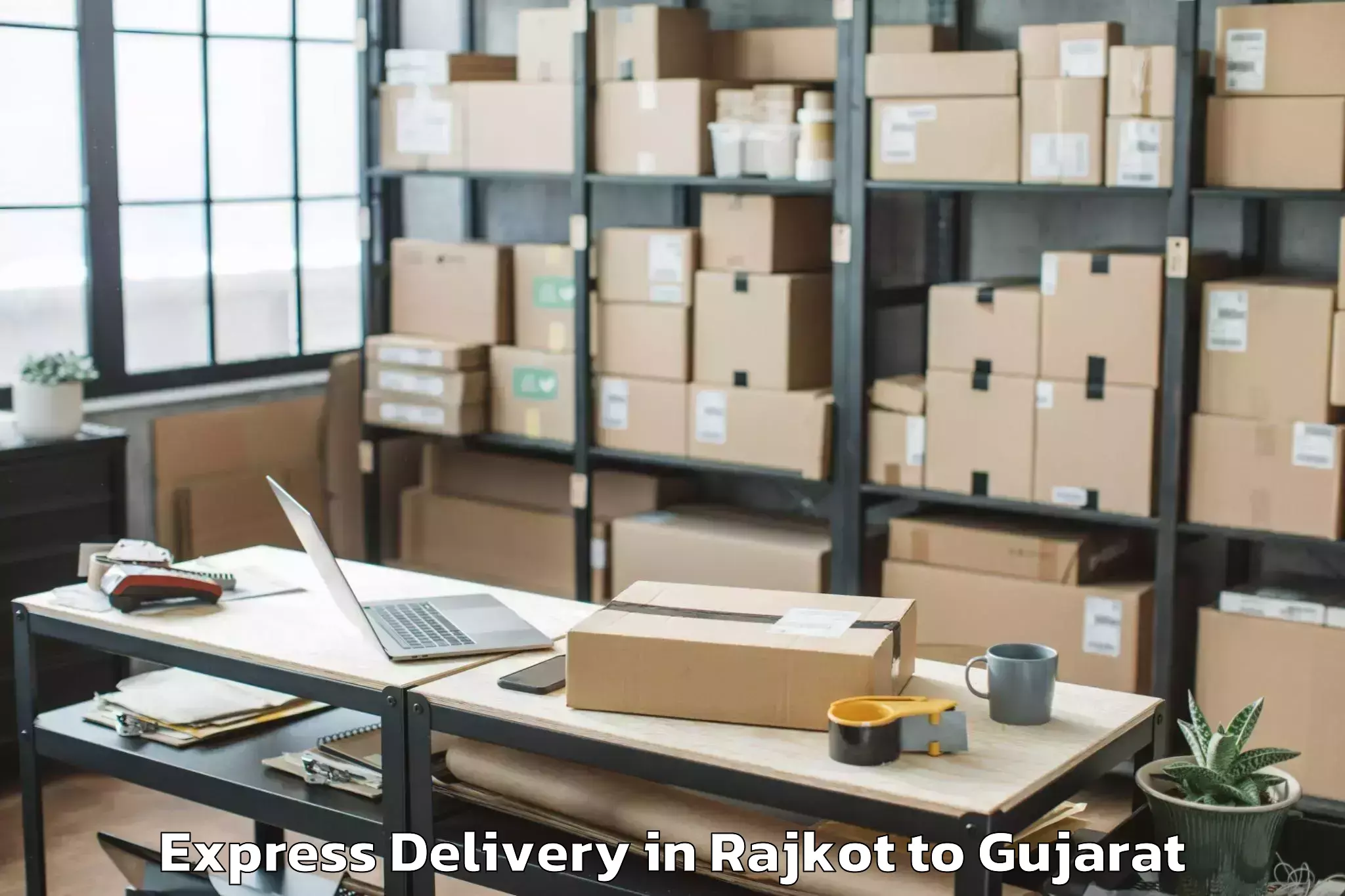 Professional Rajkot to Olpad Express Delivery